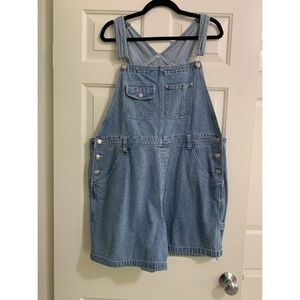 Crossroads Blue Jean Short Overalls Light Wash 20